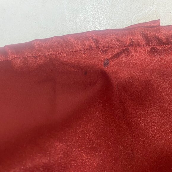 Agogo Threads Babydoll Maxi Halter Dress Womens L Red Satin Feel Sleeveless Open - Picture 8 of 13